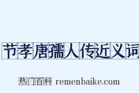 节孝唐孺人传近义词是什么意思的图片